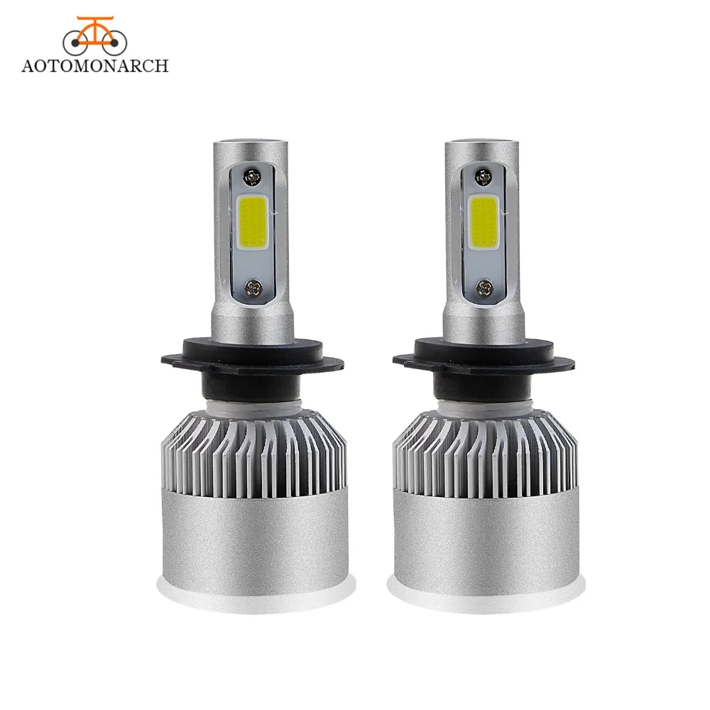 2 светодиодный т. Автомобильные светодиодные лампы H7 72 Вт 6500 лм|car light|led h7 car headlightsled