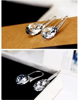 new 925 sterling silver 100 original crystals from swarovskis crystal earrings earrings party 925 jewelry