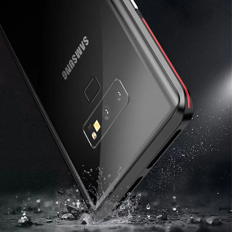 Luphie металлический бампер чехлы для samsung Galaxy Note 9 Роскошная алюминиевая рама