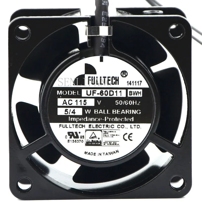 

Free shipping for Emacro FULLTECH UF-60D11 BWH AC 115V 5/4W 60x60x30mm Server Square Fan