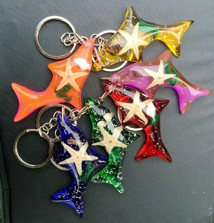 FREE SHIPPING yqtdmy 12 pcs Personalized Lovely Dolphin Style Starfish Seashell Keychain NEW