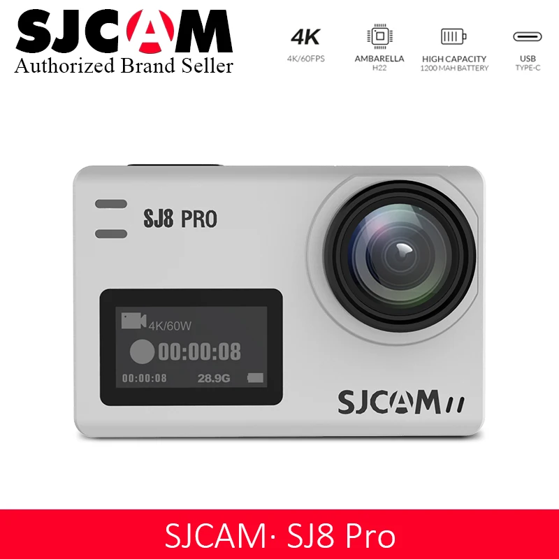 Акция! SJCAM SJ8 Pro Экшн камера 1296P 4K 30 кадров в секунду/60 секунду Спортивная DV с