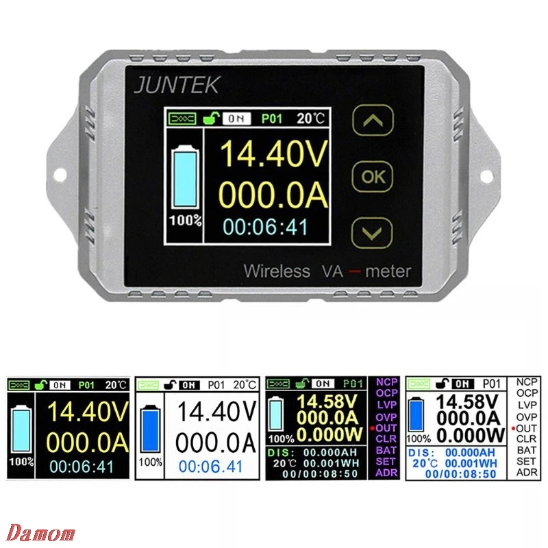 DC 120V 50A~ 300A беспроводной Амперметр Напряжение кВт-ч Ватт метр автомобильный аккумулятор кулонометр Новинка