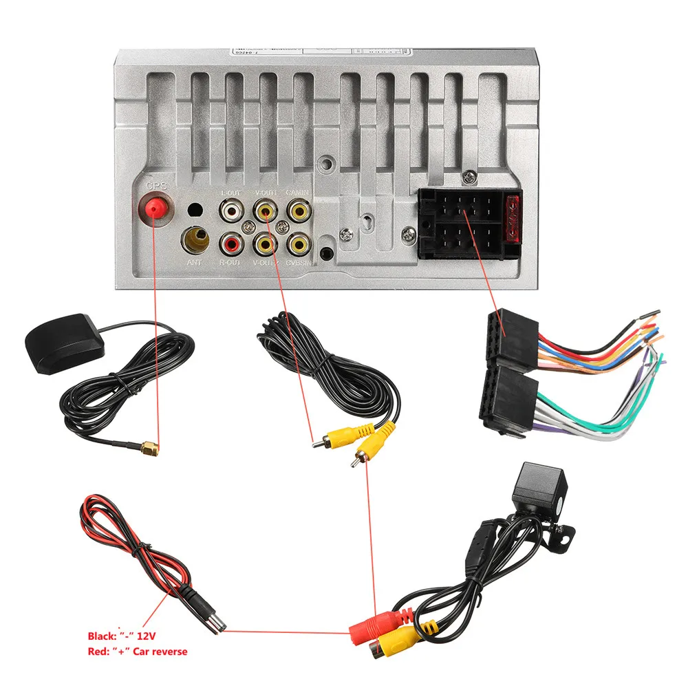 7 дюймовый gps навигатор HD Dual 2 DIN автомобильный стерео MP3 плеер Bluetooth радио GPS