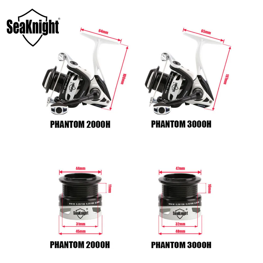 Рыболовные катушки CLOSE OUT SeaKnight PHANTOM PH 2000H 3000H 6 2: 1 спиннинг 10 + 1BB 6кг/8кг спиннинговое
