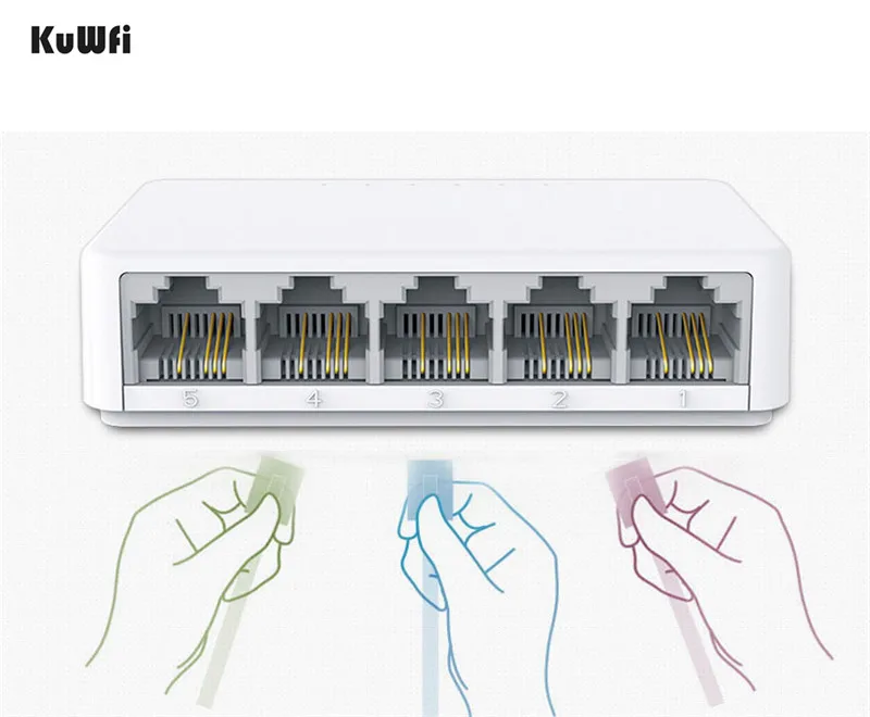 Настольный сетевой переключатель 5 портов 10/100 Мбит/с быстрый Ethernet RJ45 коммутатор