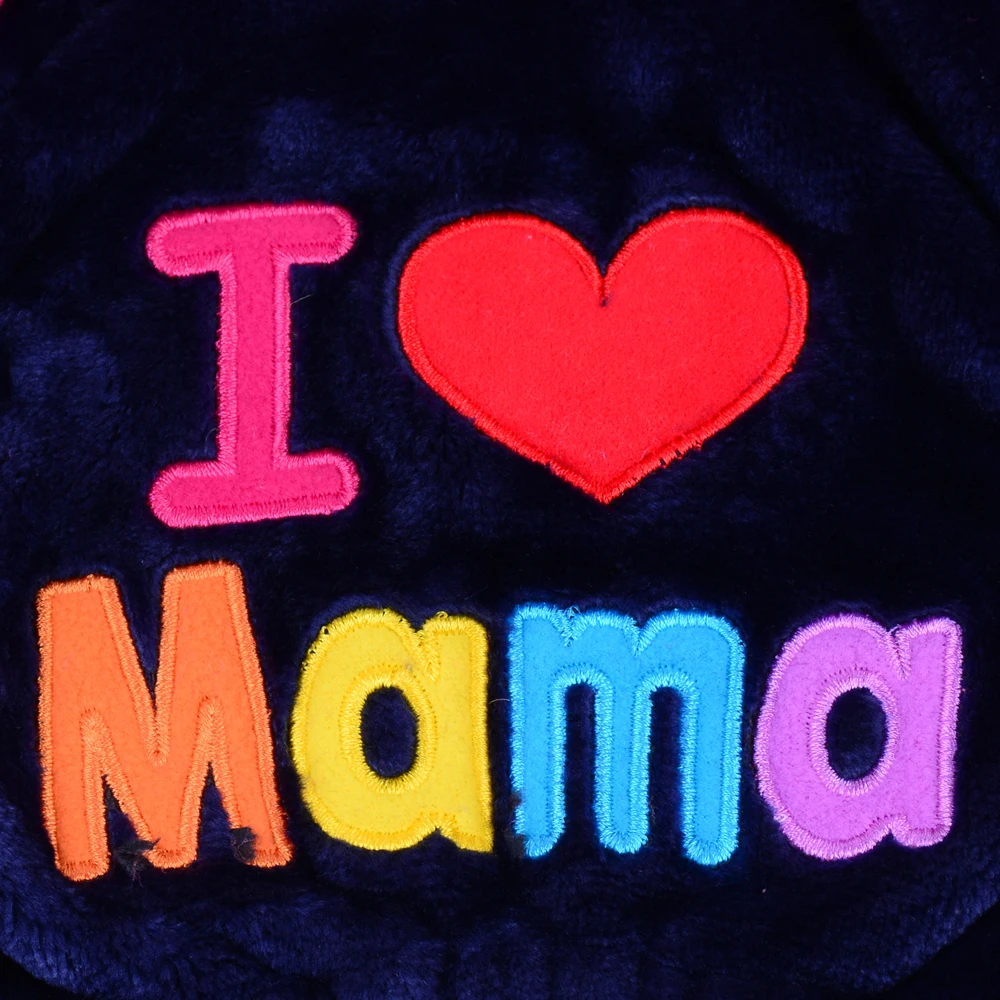 Милая зимняя одежда для собак пальто маленьких и средних куртки я люблю папу Мун