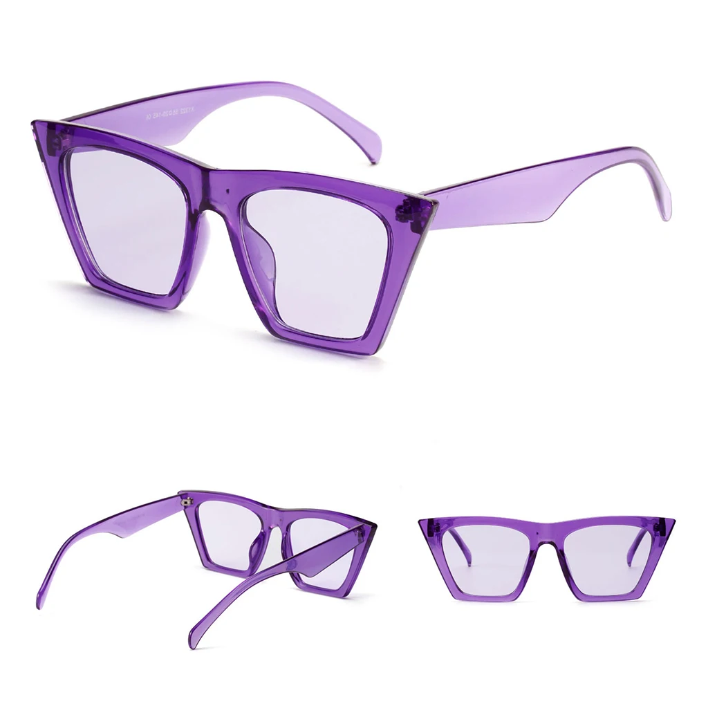 Модные женские мужские яркие Квадратные Солнцезащитные очки фирменные