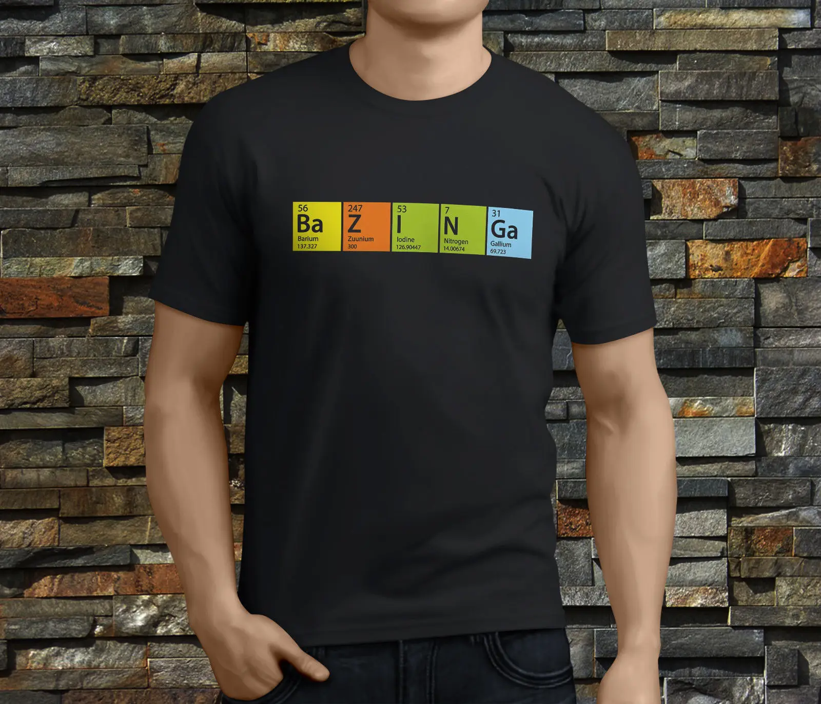 Новая популярная мужская Черная футболка Bazinga с теорией большого взрыва размер S