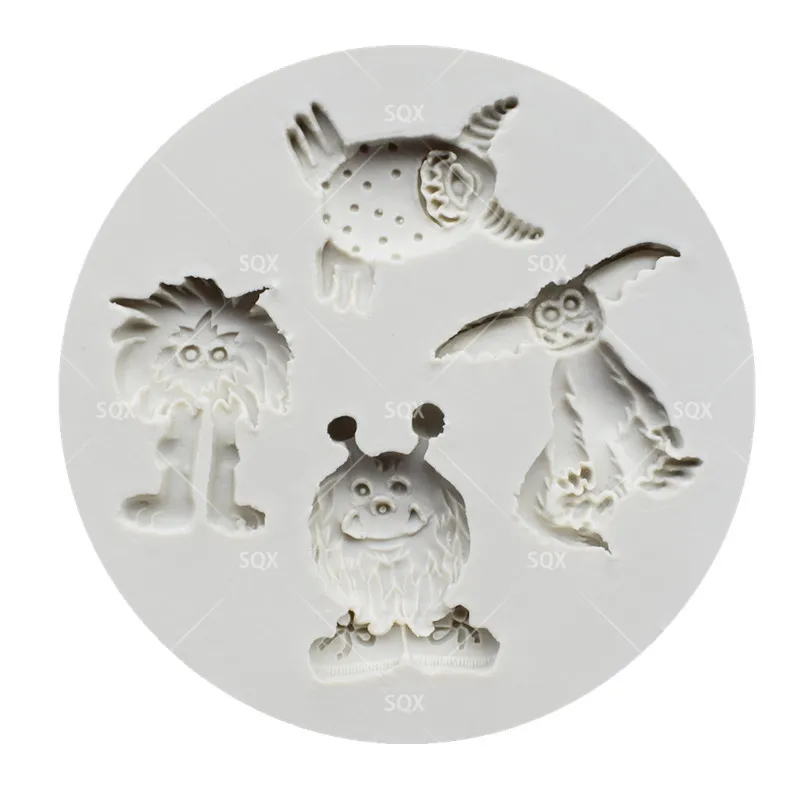 Новый мультфильм инопланетянин &quotсделай сам&quot силиконовые 3D форма для выпечки