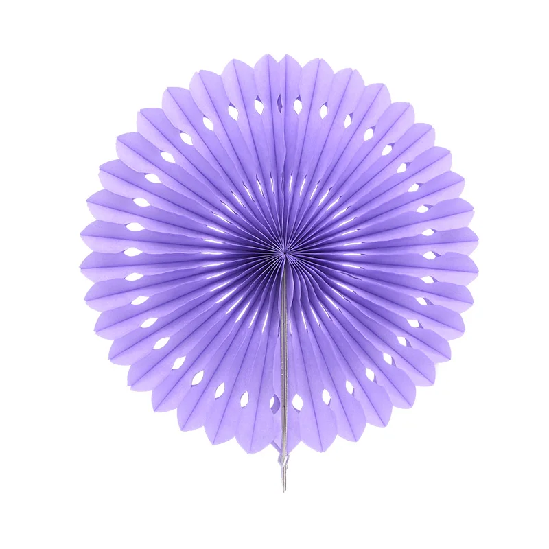 Lavender 5 шт. 8 ''-12'' веера из папиросной бумаги для вечерние украшения DIY Висячие свадебные бумажные цветы для детского дня рождения - Цвет: Lavender