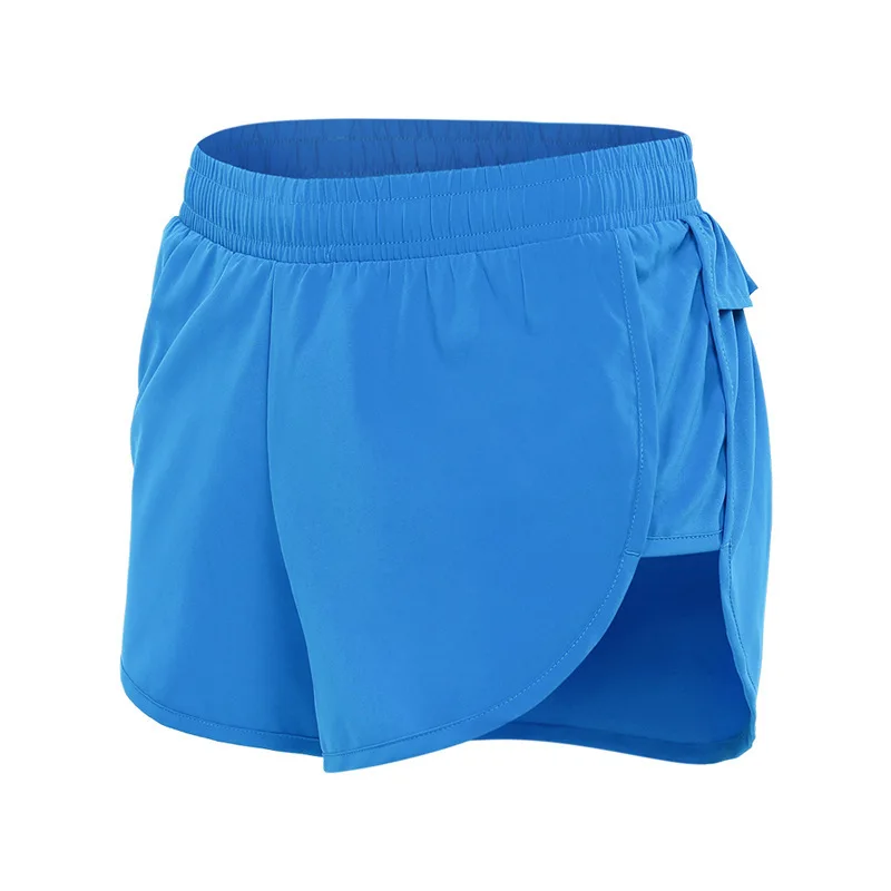 Blue VANSYDICAL шорты для йоги женские эластичные шорты женские спортивные колготки фитнес тренировки Компрессионные Леггинсы короткие deportivo mujer - Цвет: Blue