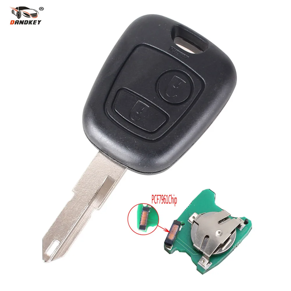 Dandkey Замена Ключи для Peugeot 206 удаленный ключевой 433 мГц с PCB Батарея PCF7961 чип |