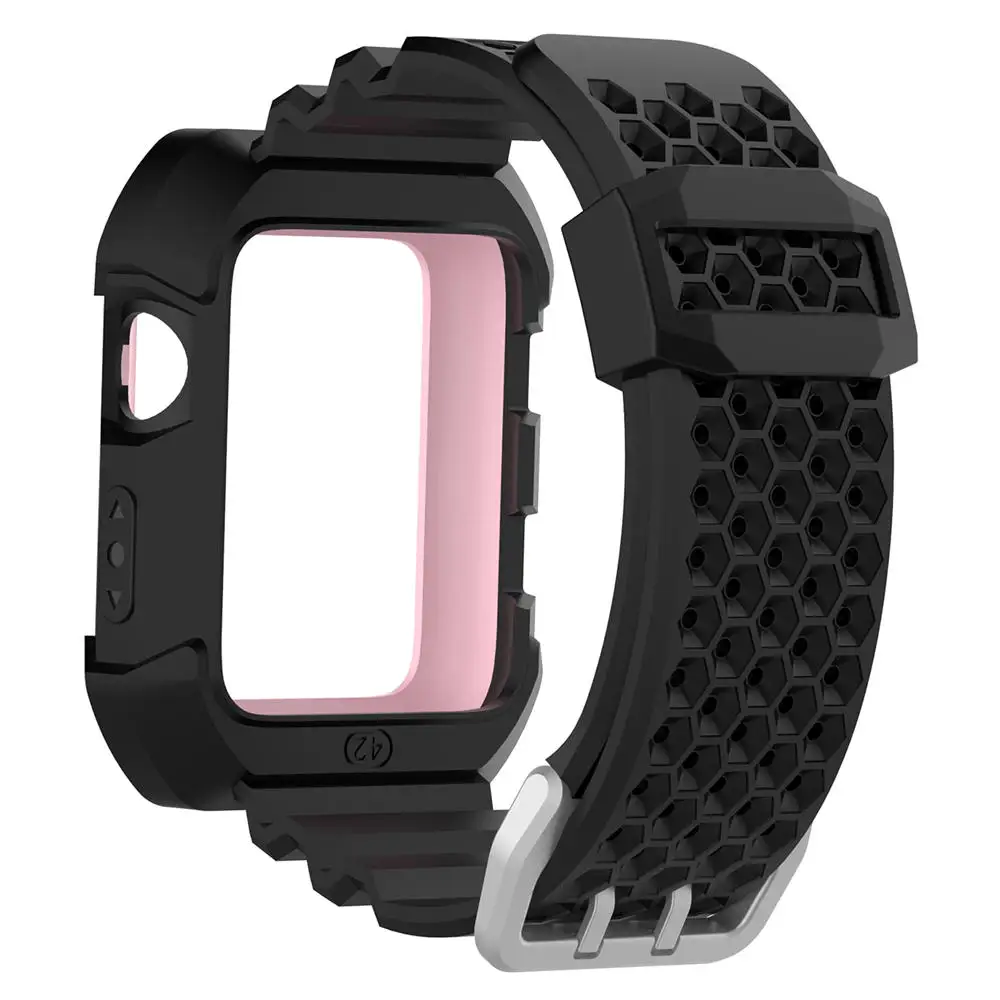 Силиконовый ремешок для наручных часов сменный Браслет Apple Smart Watch Series 3 2 1