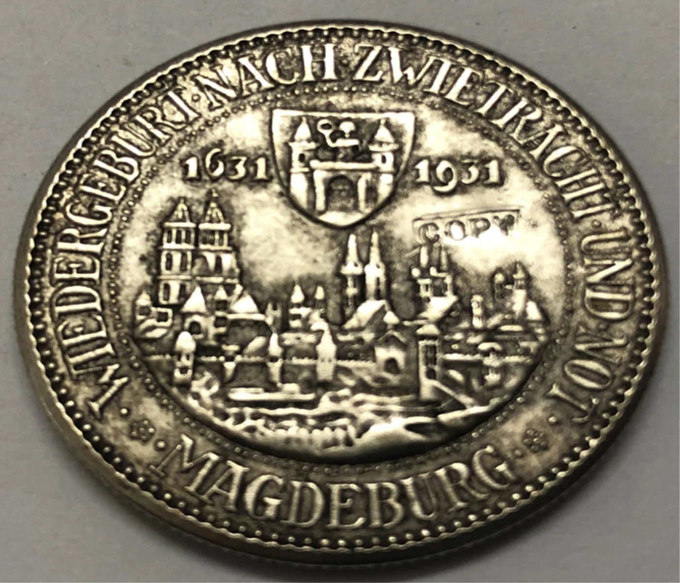 1931 Германия 3 рейхsmark magdemt|Безвалютные монеты| |