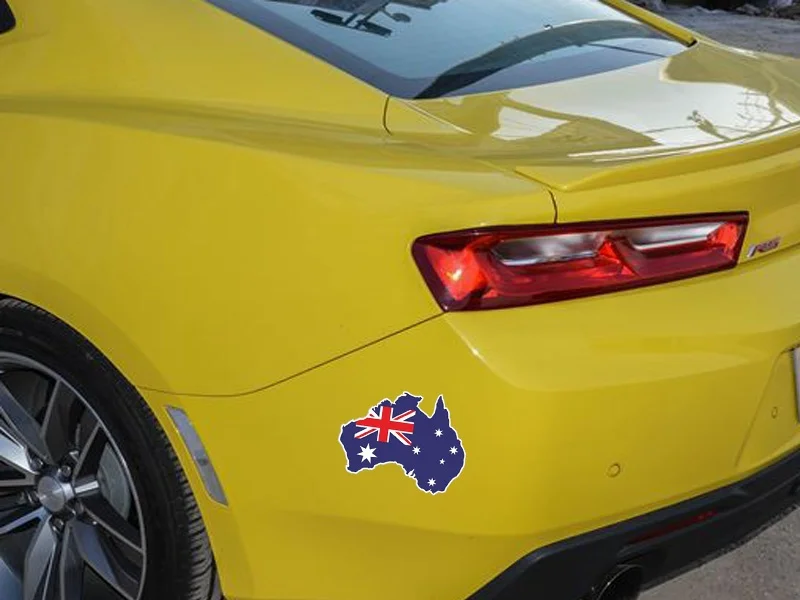 HotMeiNi Car Styling Australia Silhouette Map Flag Waterproof Decal 3D Sticker Body Bumper Accessories 12.8*10cm | Автомобили и