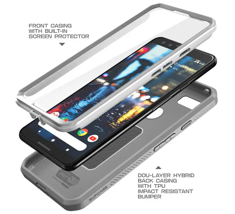 Чехол SUPCASE для Google Pixel 3, чехол серии UB Pro, прочная кобура с клипсой, со встроенным протектором экрана