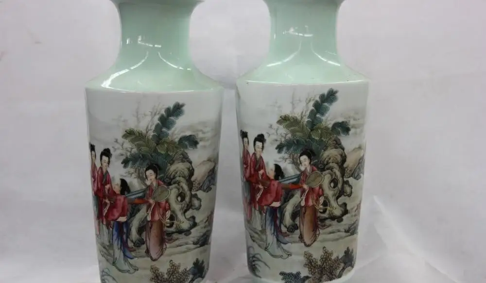 WBY 18 дворцовых полихромов wucai цвет фарфора дамы Рисование поле горничной кувшин