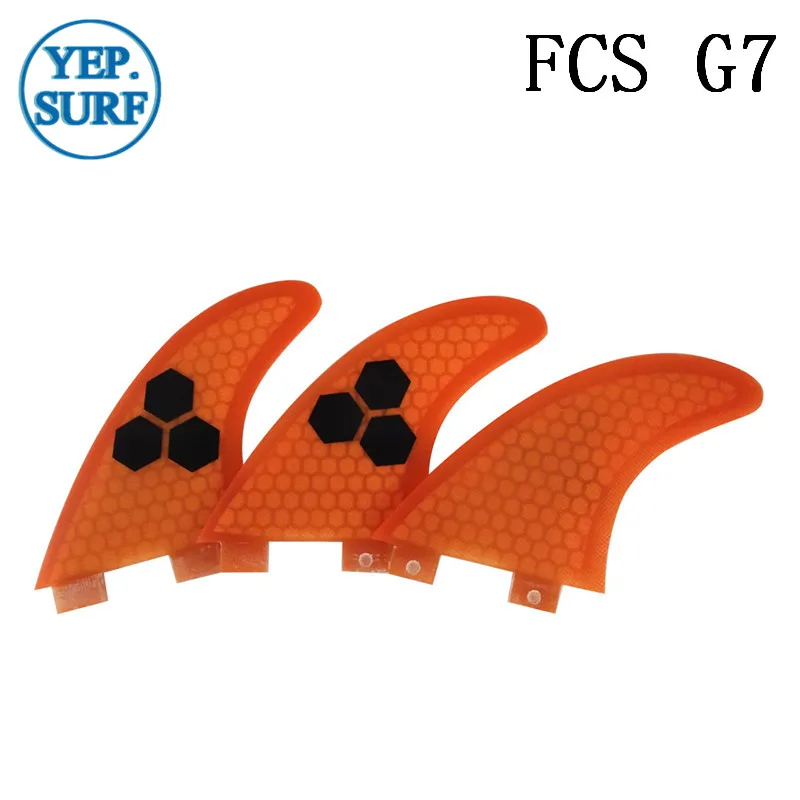 Плавник для серфинга FCS G7 Fin сотовый плавник доски оранжевый цвет Серфинг квилhas