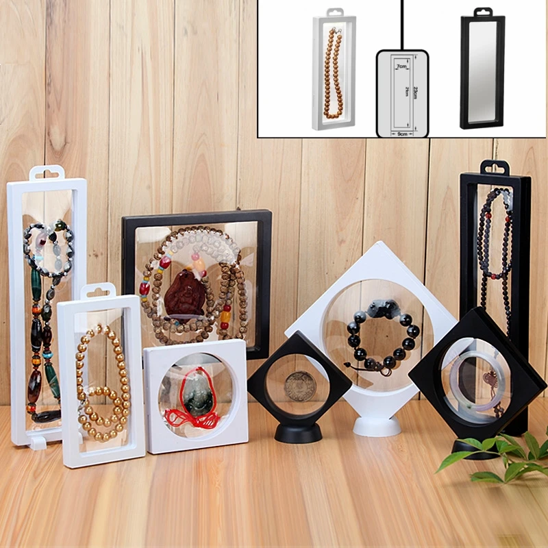 

Rectangle 3D Floating Frame Shadow Box Picture Frame Jewelery Stand Display Hypoxia Protection Necklace Storage Box SYT9378