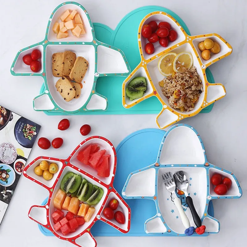 3 шт./компл. керамика самолета детская обучающая посуда для кормления ребенка