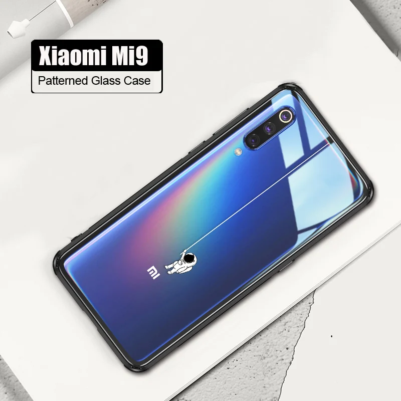 taikongren 6D стеклянный чехол с узором для xiaomi mi 9 mi 9 se, роскошные животные, закаленное стекло для любви, силиконовая рамка, Жесткий Чехол для xiaomi mi 9 mi 9 - Цвет: taikongren