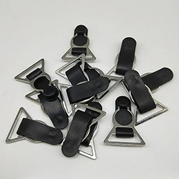 SILVER BLACK Швейные зажимы металл+ пластик зажимы для подвязок Съемная застежка аксессуары для одежды чулки 5 шт./лот 25 мм Luo Qiu - Цвет: SILVER BLACK