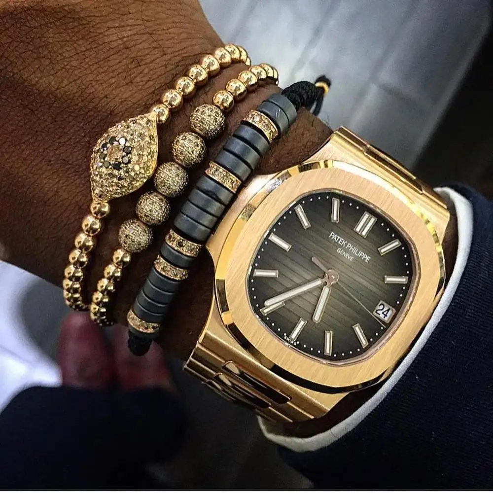 Известный бренд мужской браслет Хамса ружье черного цвета с закругленными