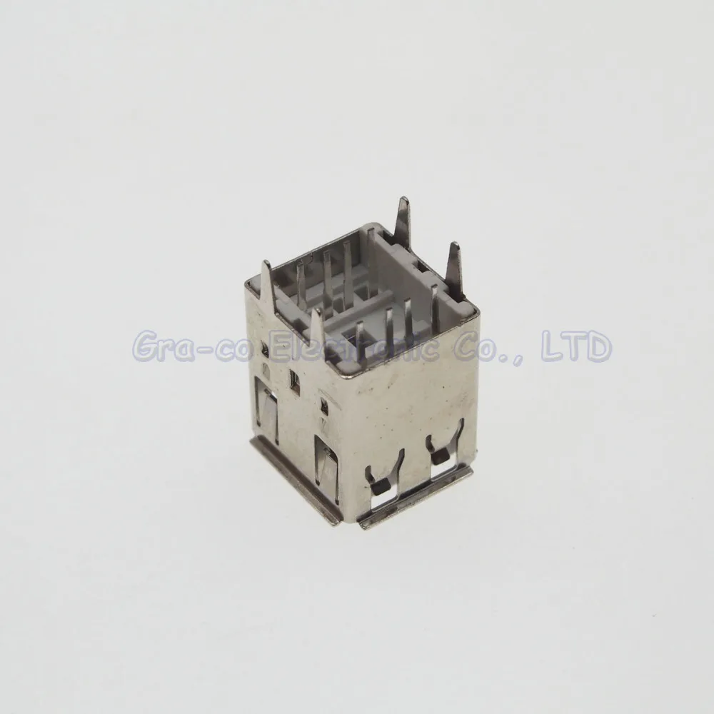 10 шт. двухслойная USB розетка 8P 180 градусов A Тип Вертикальный DIP|socket steel|usb socket connectorusb
