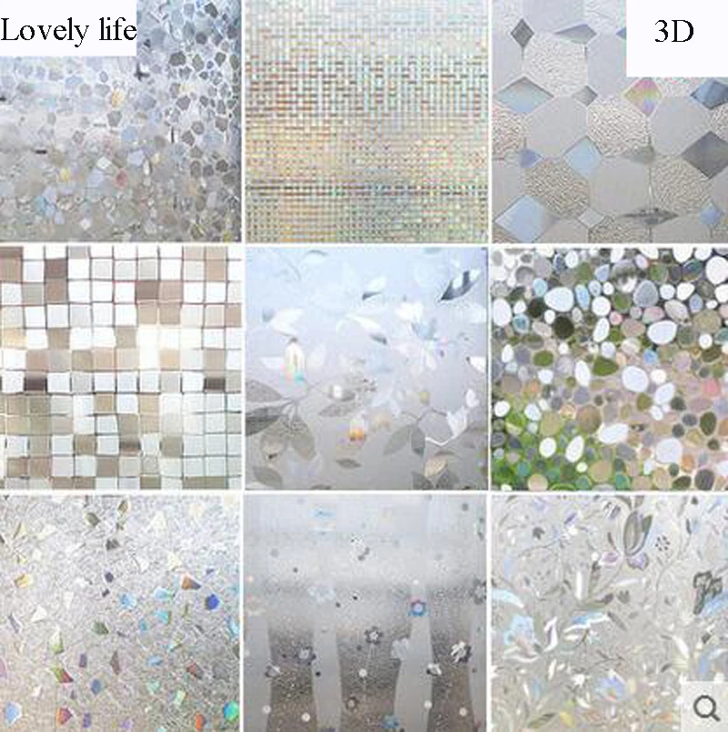 

No Glue Cotton Color Privacy Decorative Window Film Static Cling Self-Adhesive Opaque Glass Sticker Home Decor 60/45*200