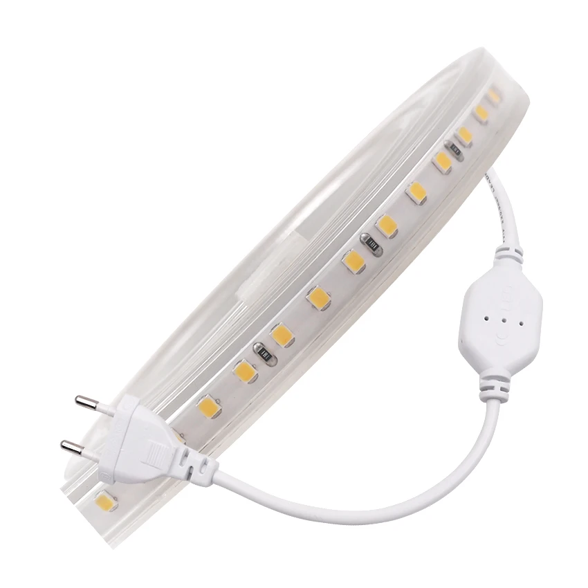 AC220V SMD 2835 Светодиодная лента 120 светодиодов/м IP67 водонепроницаемая светодиодная +