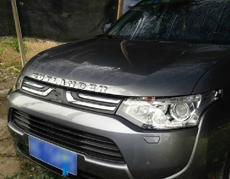 

Капот двигателя 304, нержавеющая сталь, логотип для 2010-2016 Mitsubishi Outlander Samurai, Стайлинг автомобиля