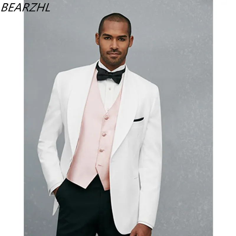 

Men Dress For Wedding Tuxedo Groom Suits White Custom Made 2021