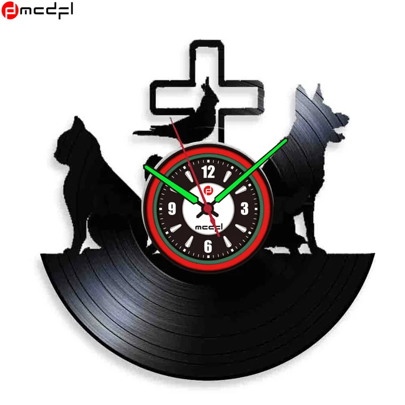 MCDFL Новый Современный Дизайн Виниловая запись бесшумные настенные часы