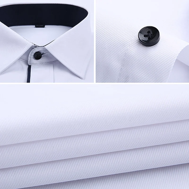 Мужская деловая рубашка 11XL 12XL 13XL 14XL с длинным рукавом и отложным воротником в