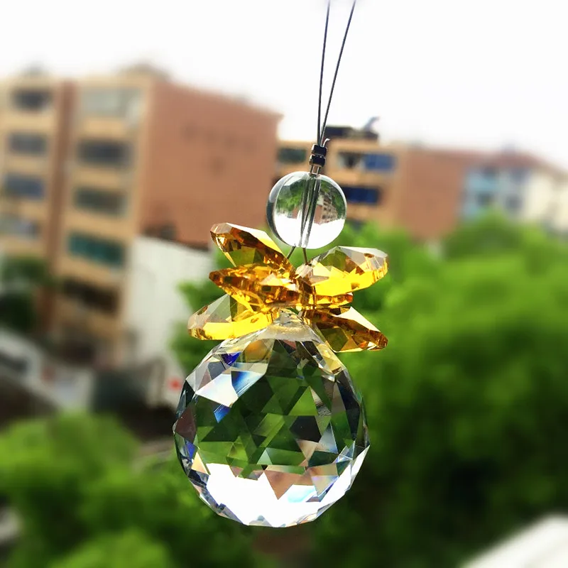 7 шт./лот красивые стеклянные бусины с кристаллами граненый шар подвеска для