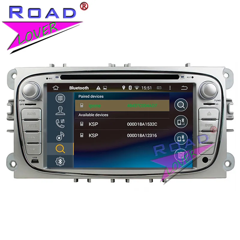 Автомобильный DVD-плеер с Android 8.0 Roadlover для Ford Focus Mondeo S-MAX Connect 2008 2009 2010 2011 с авторадио и навигацией GPS.