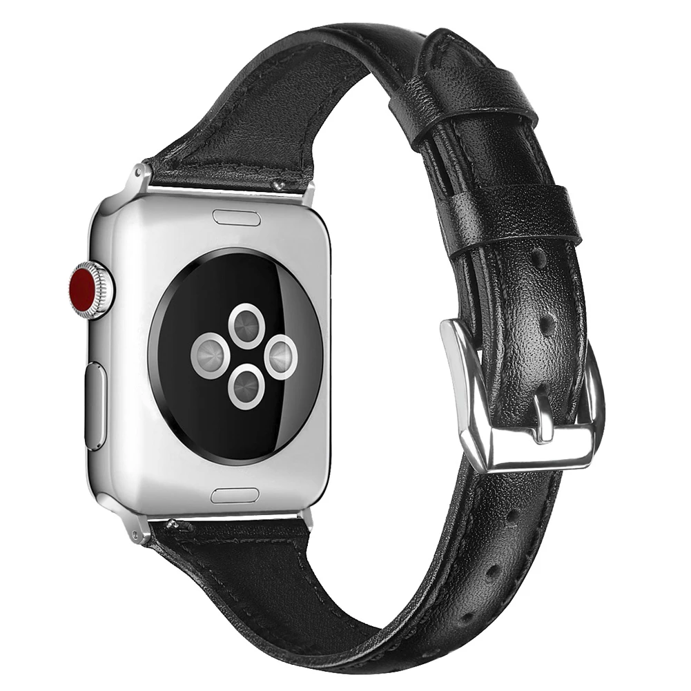 Натуральная кожа Ремешки для Apple Watch Для женщин наручные часы Группа 38 мм 42