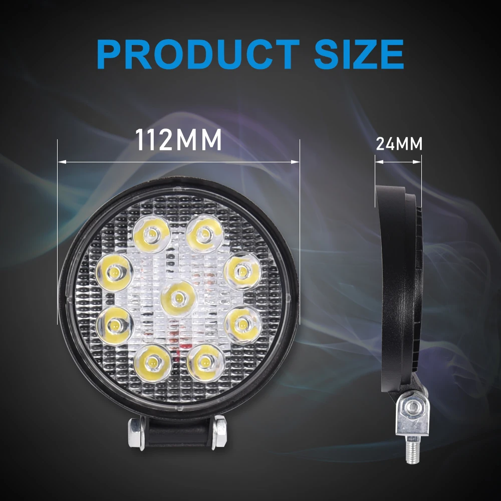 Cobrillar 4.3&quot 5D Offroad Led Work Lamp 27W Flood Spot Combo Beam LED Working Driving Lights 12V For Jeep ATV 4x4 Truck Tractor |