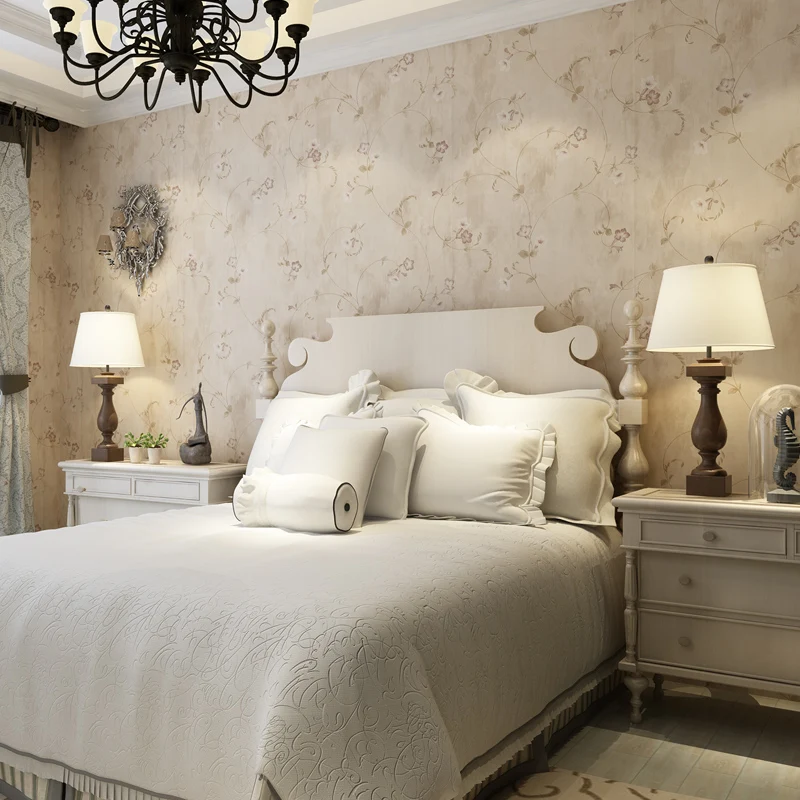 Обои beibehang в американском ретро стиле обои с большими цветами и садом зеленые для