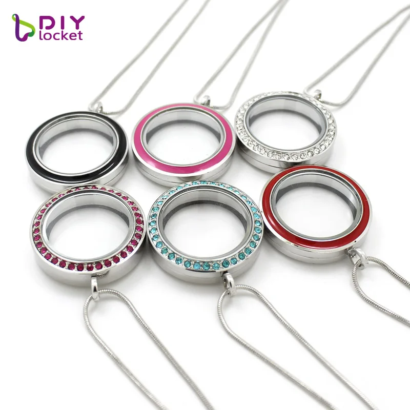 Diylocket 30 мм круглая витая стеклянная плавающая подвеска медальон живая память