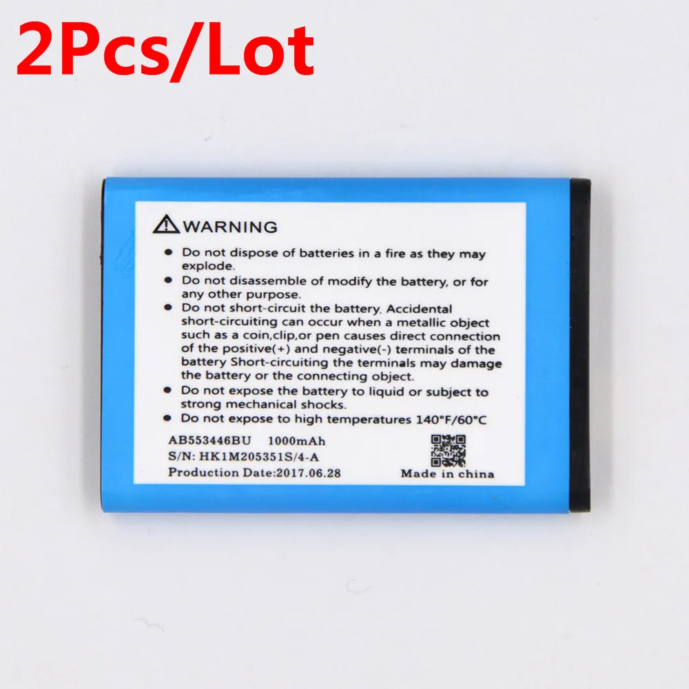 2 шт. HKFASTEL аккумулятор AB553446BU для Samsung Xplorer B2100 GT C3300 C5130 C5212 E1110 E1130 E2120 B100 i320|battery for