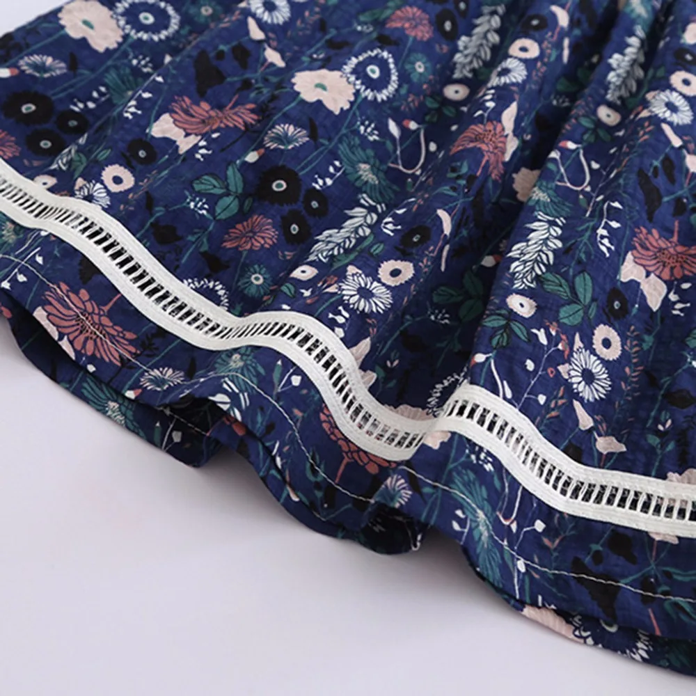 newest summer Dress Toddler Kids Baby Girls Clothes Lace Floral Printing Party Princess Dresses 0117