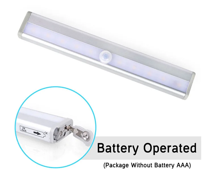 10LED ИК-автоматический датчик движения света шкаф лестница человеческое тело индуцированных ночные огни лампа