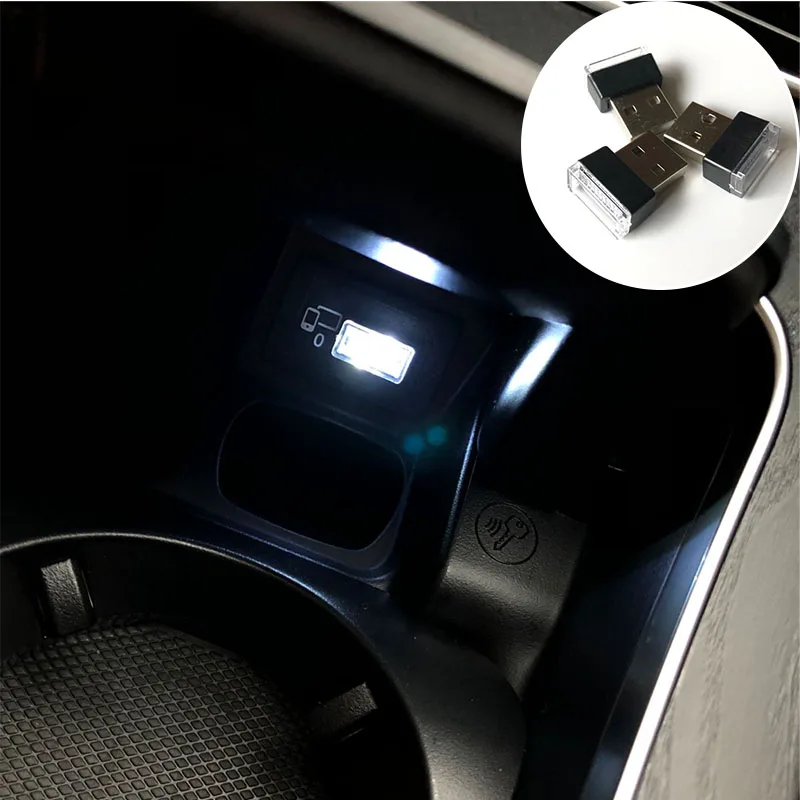 Автомобильная USB Светодиодная атмосферная лампа для FIAT 500 Tipo Punto freeont Cross Coroma Panda Idea