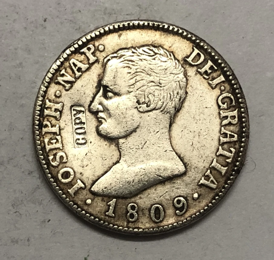 Испанская Серебряная монета Жозе и Бонапарте 1809 AI 4 reals | Дом сад