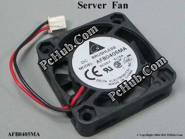 

Delta Electronics AFB0405MA Server Cooling Fan DC 5V 0.15A 40x40x10mm 2-wire