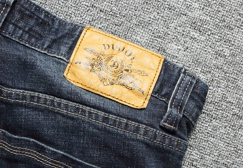 Итальянский стиль ретро дизайн Новые мужские джинсы Slim Fit джинсовые пуговицы брюки брендовые джинсы модные уличные Классические джинсы мужские