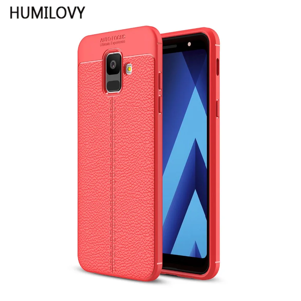 For Samsung Galaxy A6 2018 Case Shockproof TPU Silicone leather Soft Full Back Cover A600F A 6 |