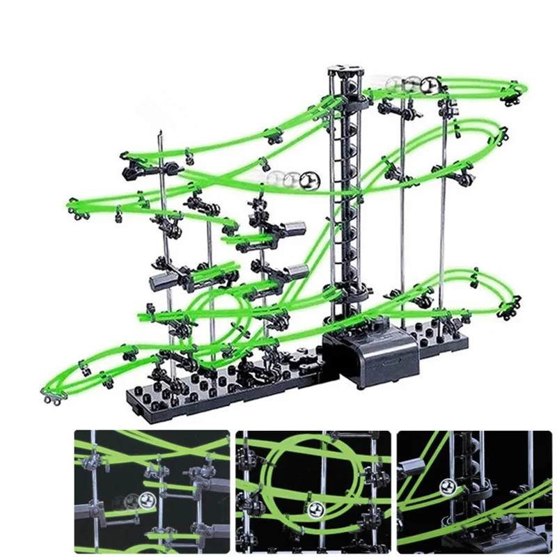 DIY Rollercoaster развивающие игрушки Spacerail Уровень 2 светится в темноте мраморные горки со стальными шариками 10000 мм 231-2 г